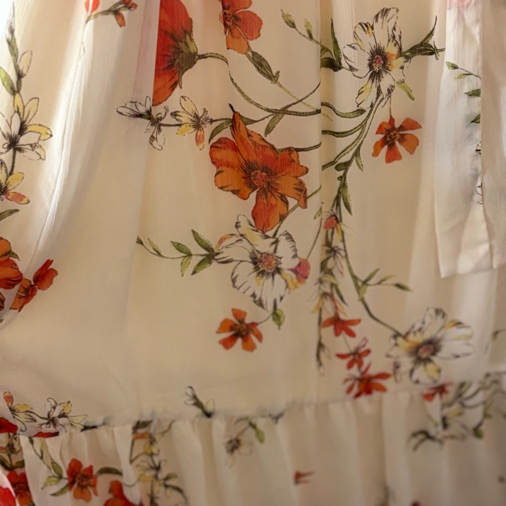 Emma & Michele Cream Flutter Sleeve Maxi Dress - Picture 4 of 8